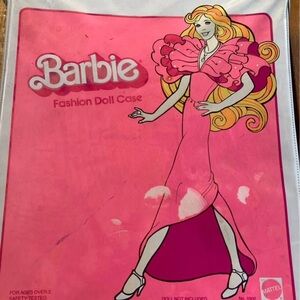 Mattel Pink and White Doll Storage Case